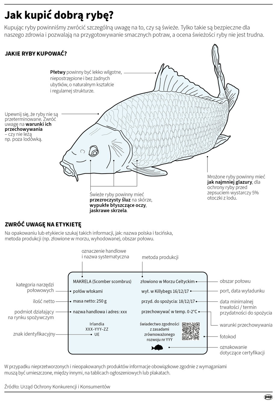 Przy zakupie ryby warto zwrócić uwagę na kilka elementów.