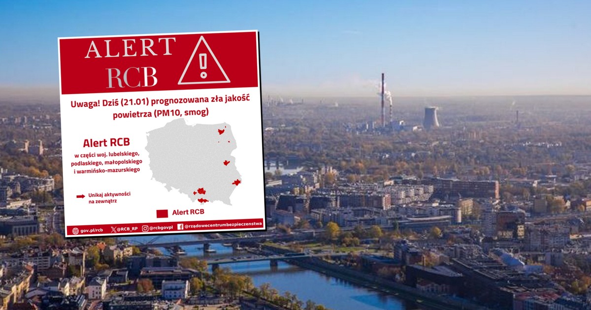 Groźny pył PM10 w powietrzu. Wydano alert RCB dla pięciu województw
