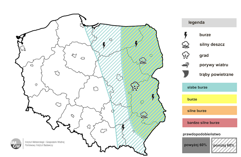 Prognoza burz na czwartek