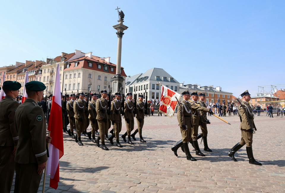 Uroczystość podniesienia flagi państwowej