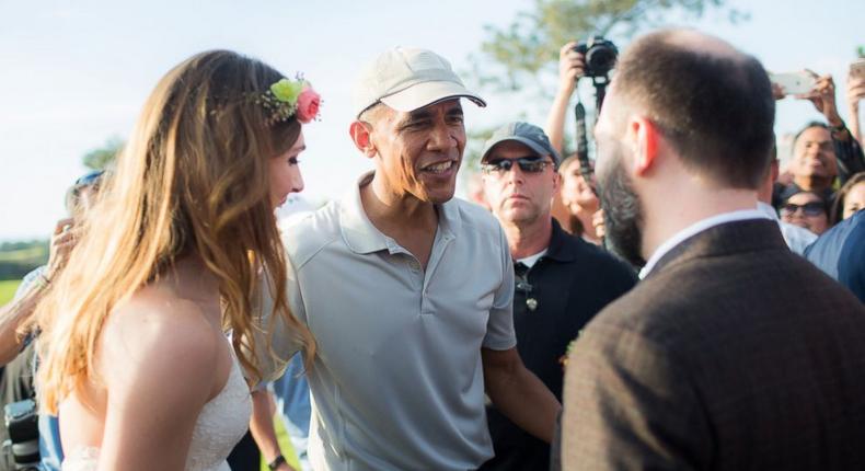 Stephanie,  Brian Tobe and Barrack Obama