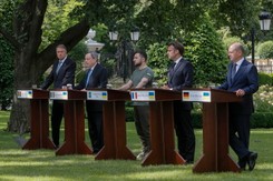 Politico o wizycie europejskich przywódców w Kijowie: Spóźniona. Padły też słowa o Polsce