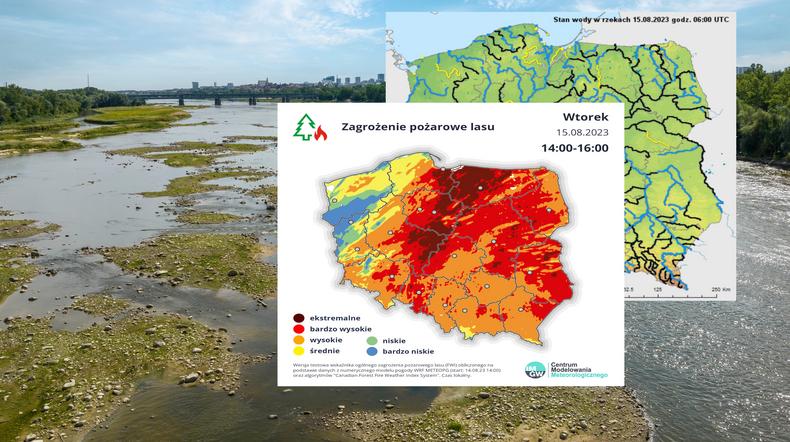 Wraz z nadejściem upałów, zaczyna pojawiać się problem suszy (mapy: IMGW)