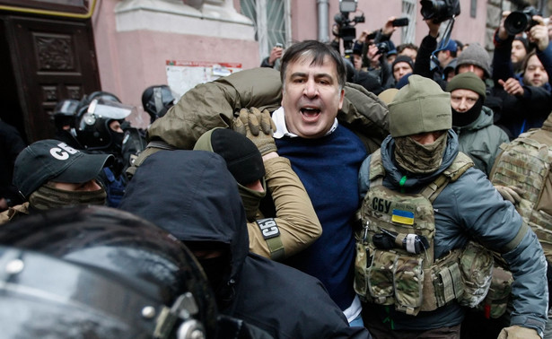 Micheil Saakaszwili w chwili aresztowania