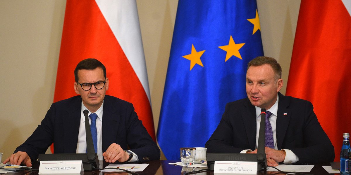 Premier Mateusz Morawiecki i prezydent Andrzej Duda