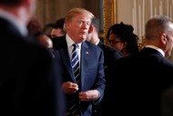 U.S. President Donald Trump hosts a listening session with Marjory Stoneman Douglas High School shoo