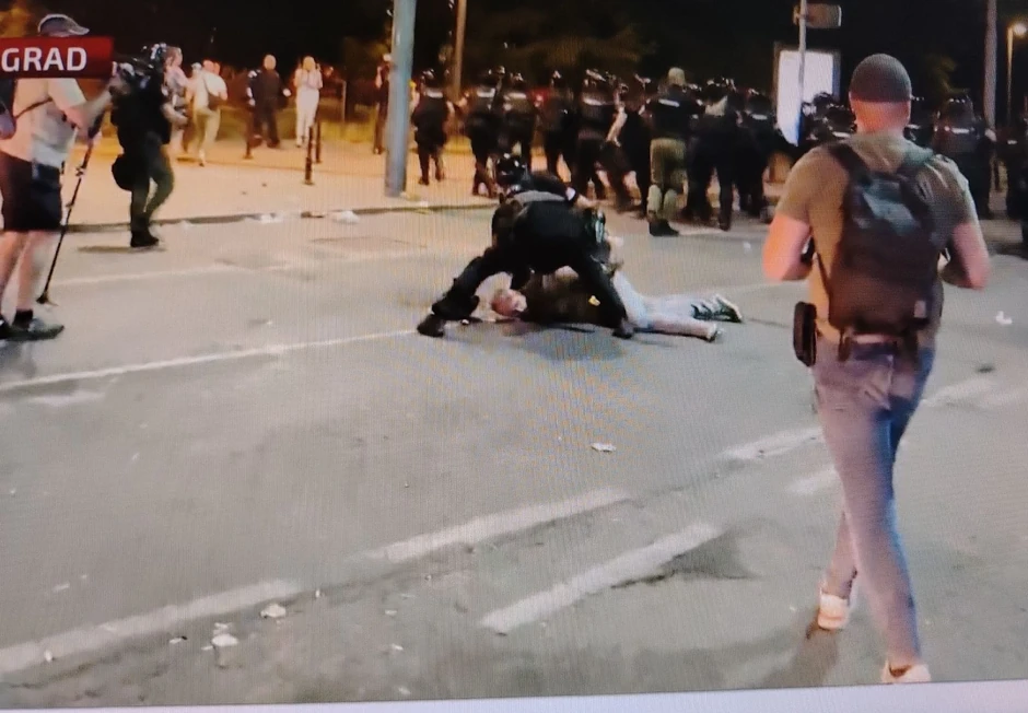 Hapšenje demonstranata