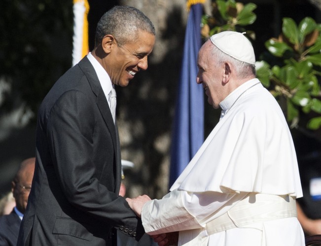 Papież Franciszek i prezydent Stanów Zjednoczonych Barack Obama
