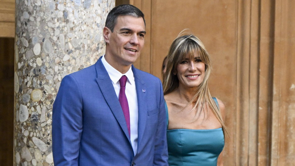Premier Hiszpanii Pedro Sanchez z żoną Begoną Gomez
