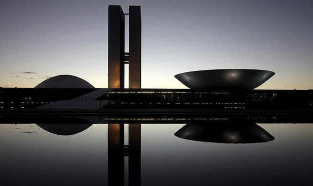 Brasilia (Brazylia). Budynek Kongresu Narodowego w stolicy kraju.