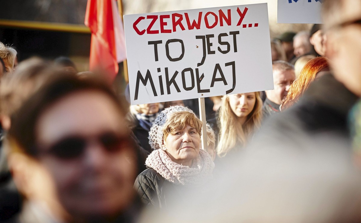 Łódź, manifestacja Komitetu Obrony Demokracji