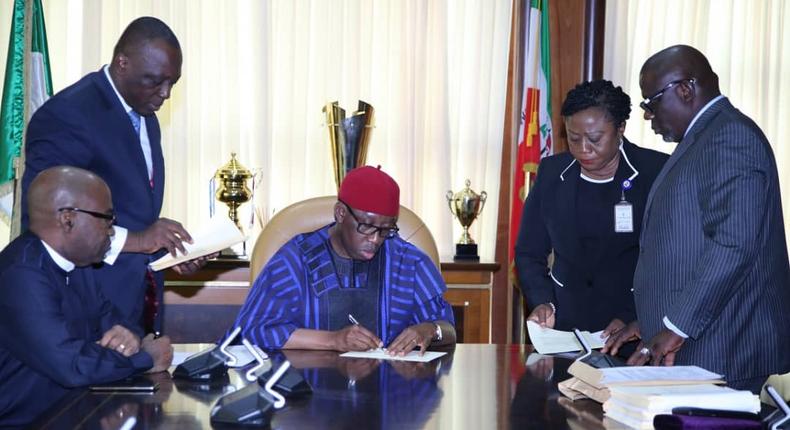 Okowa signs 2019 budget into law