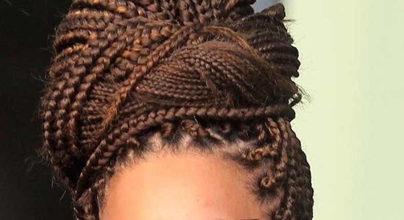 Beyonce Knowles wears box braids