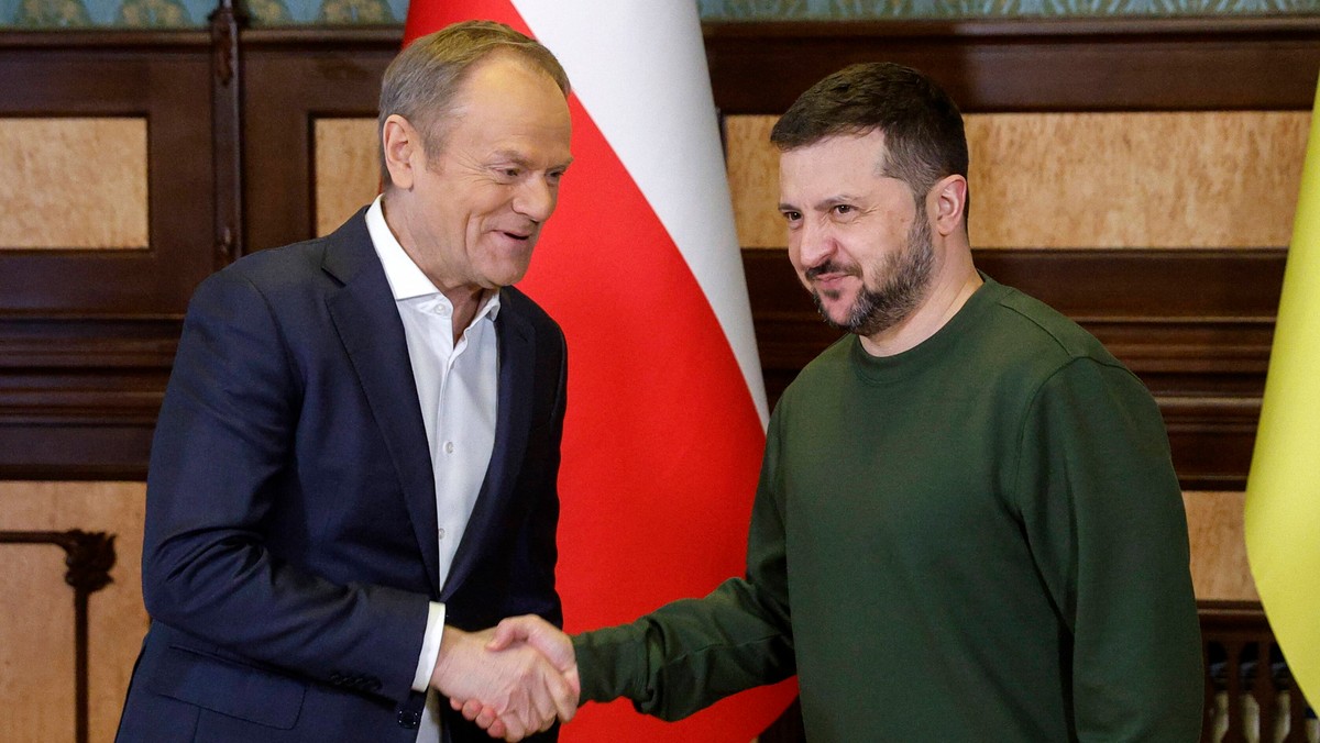 Donald Tusk i Wołodymyr Zełenski