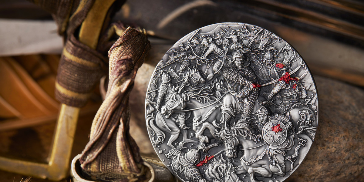 Sporo emocji wśród inwestorów i kolekcjonerów budzi także moneta przedstawiająca Czyngis-chana w walce. Nakład, wynoszący zaledwie 999 sztuk, szybko znajduje nabywców. 