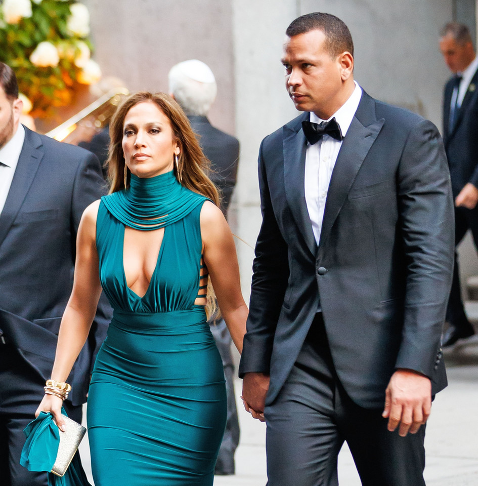 Jennifer Lopez w zielonej sukni
