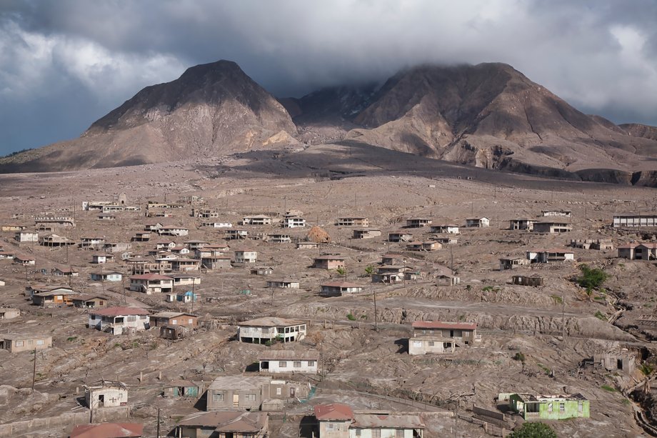 Tak w 2019 r. wyglądała część wyspy zniszczona przez erupcję wulkanu Soufrière Hills w 1997 r. 