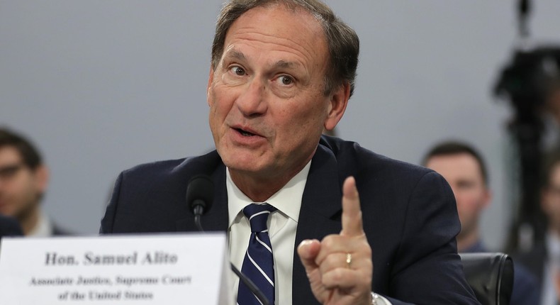 U.S. Supreme Court Associate Justice Samuel Alito testifies about the court's budget during a hearing of the House Appropriations Committee's Financial Services and General Government Subcommittee March 07, 2019 in Washington, DC.