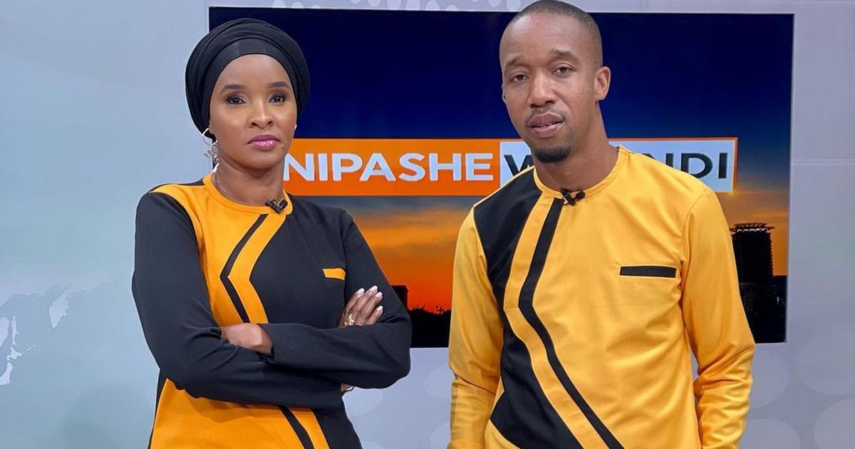 Rashid Abdalla & Lulu excite fans with beautiful coincidence on Live TV (Video) | Pulselive Kenya