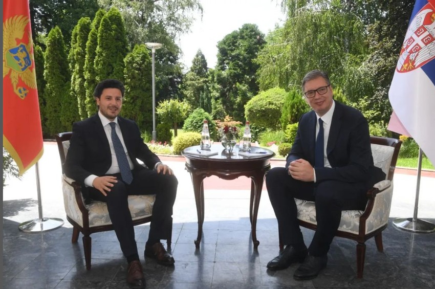 Dritan Abazović sa Aleksandrom Vučićem u Beogradu