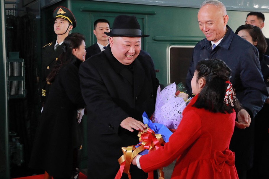 Kim Dzong Un podczas wizyty w Chinach. Pekin, 10 stycznia 2019 r.