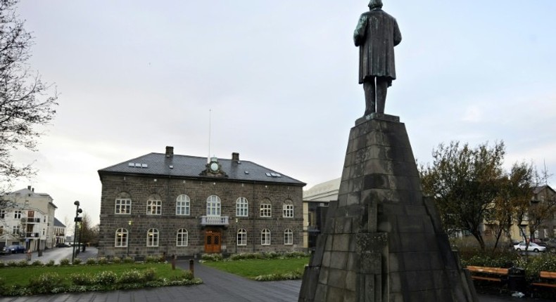 Iceland's parliament is seen in 2008 in the capital Reykjavik