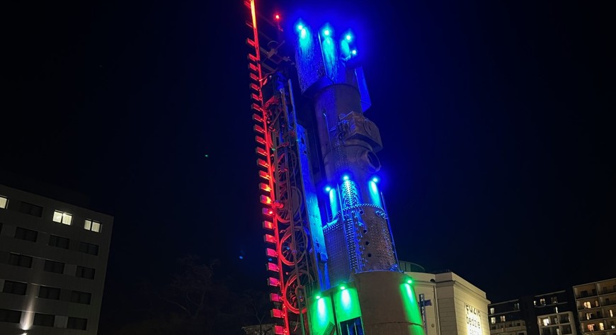 Efektowna iluminacja na pl. Strzegomskim
