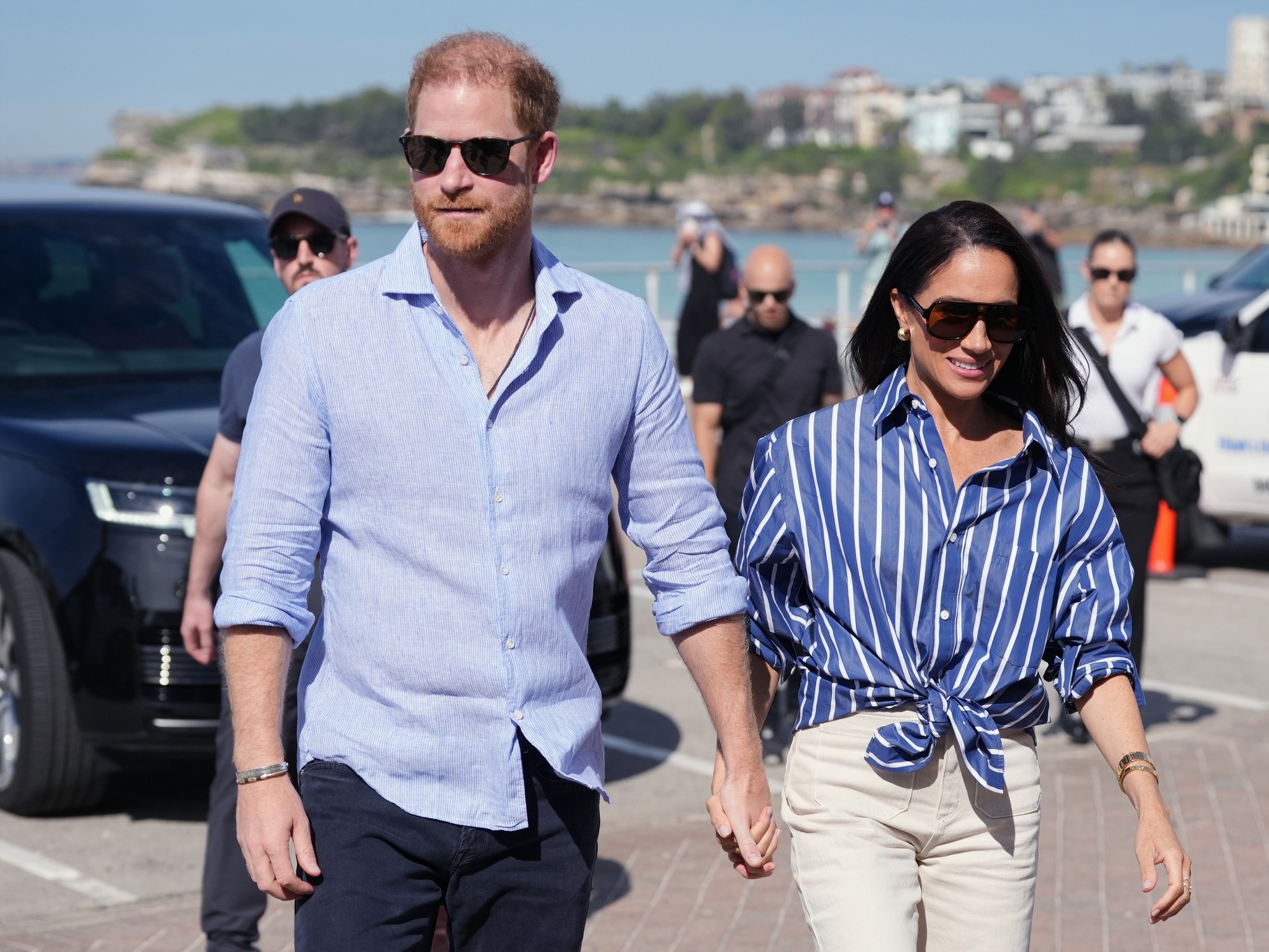 Princ Harry a Meghan Markle v Austrálii.