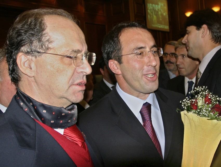 Ibrahim Rugova sa Ramušom Haradinajem