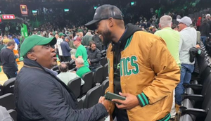 President Uhuru Kenyatta was seen at a Boston Celtics game,