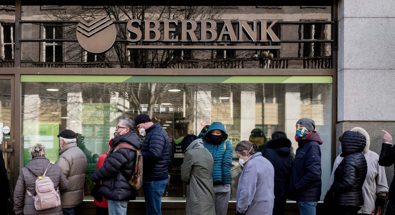 Sberbank shares collapsed on the London stock exchange Wednesday.