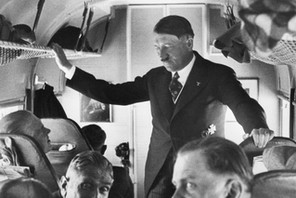 Hitler In Airplane On Campaign Tour