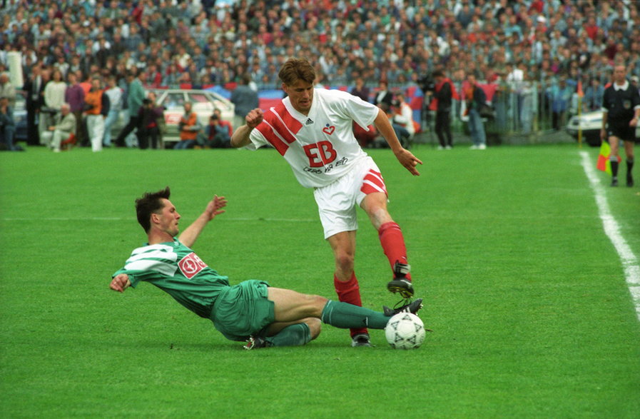 Jacek Zieliński (z lewej) i Grzegorz Mielcarski, 1994 r.