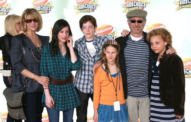 Steven Spielberg Kate Capshaw z dziećmi