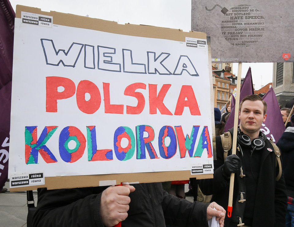  Marsz "Powiedz nie rasizmowi" na placu Zamkowym w Warszawie