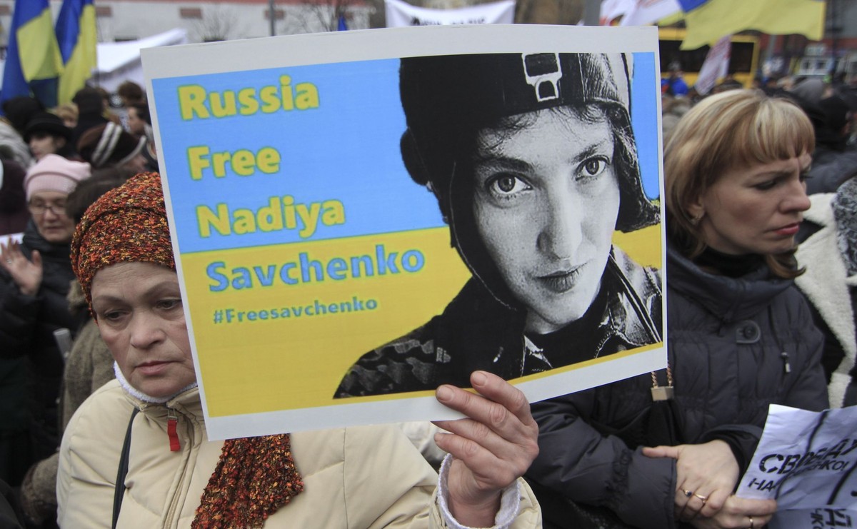 Demonstracja w obronie Nadii Sawczenko