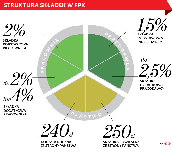 Struktura składek w PPK