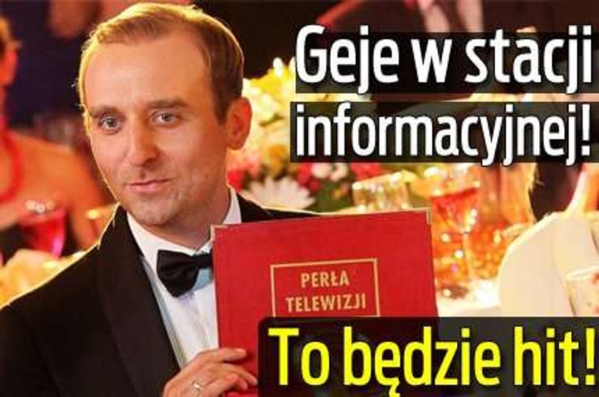 Geje w stacji informacyjnej! To będzie hit!