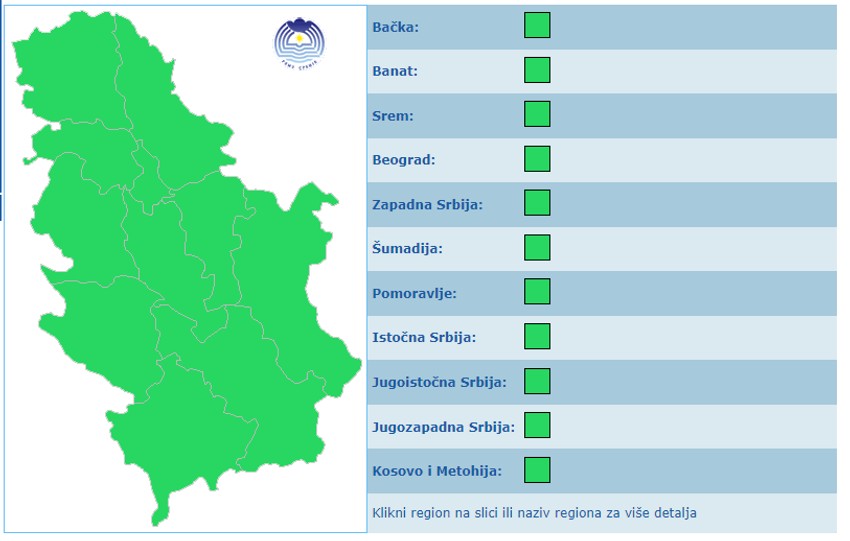Meteoalarm u nedelju