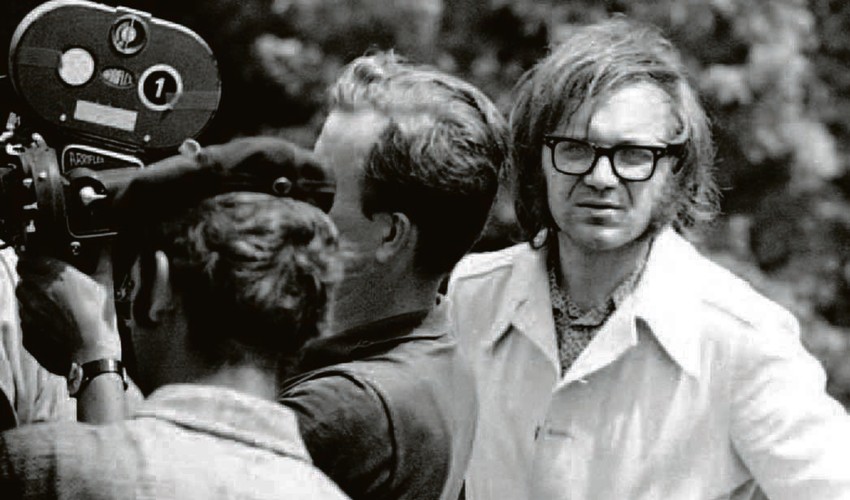 Jovan Jovanović na snimanju filma "Mlad i zdrav kao ruža"