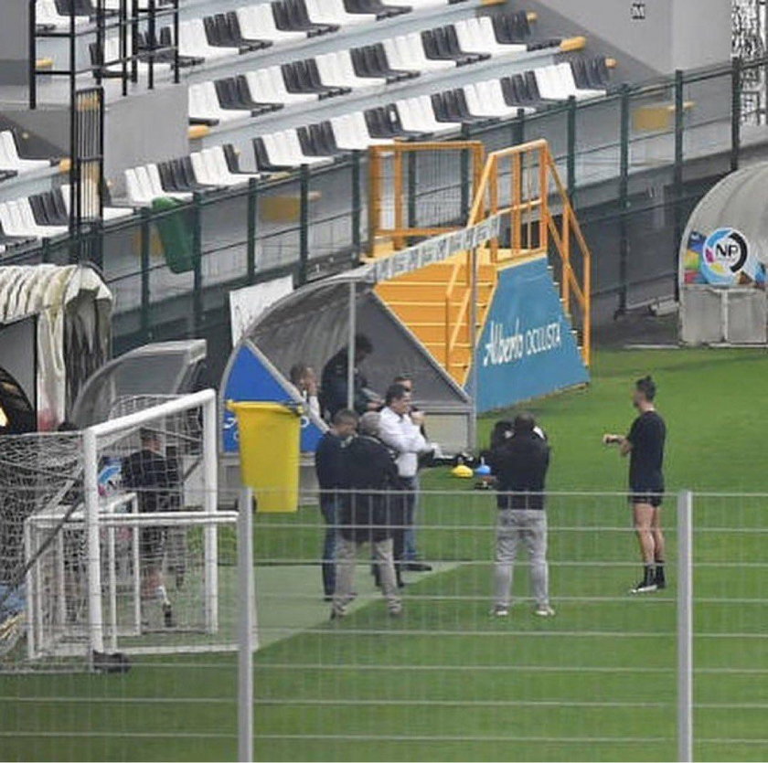 Cristiano Ronaldo trenował na stadionie