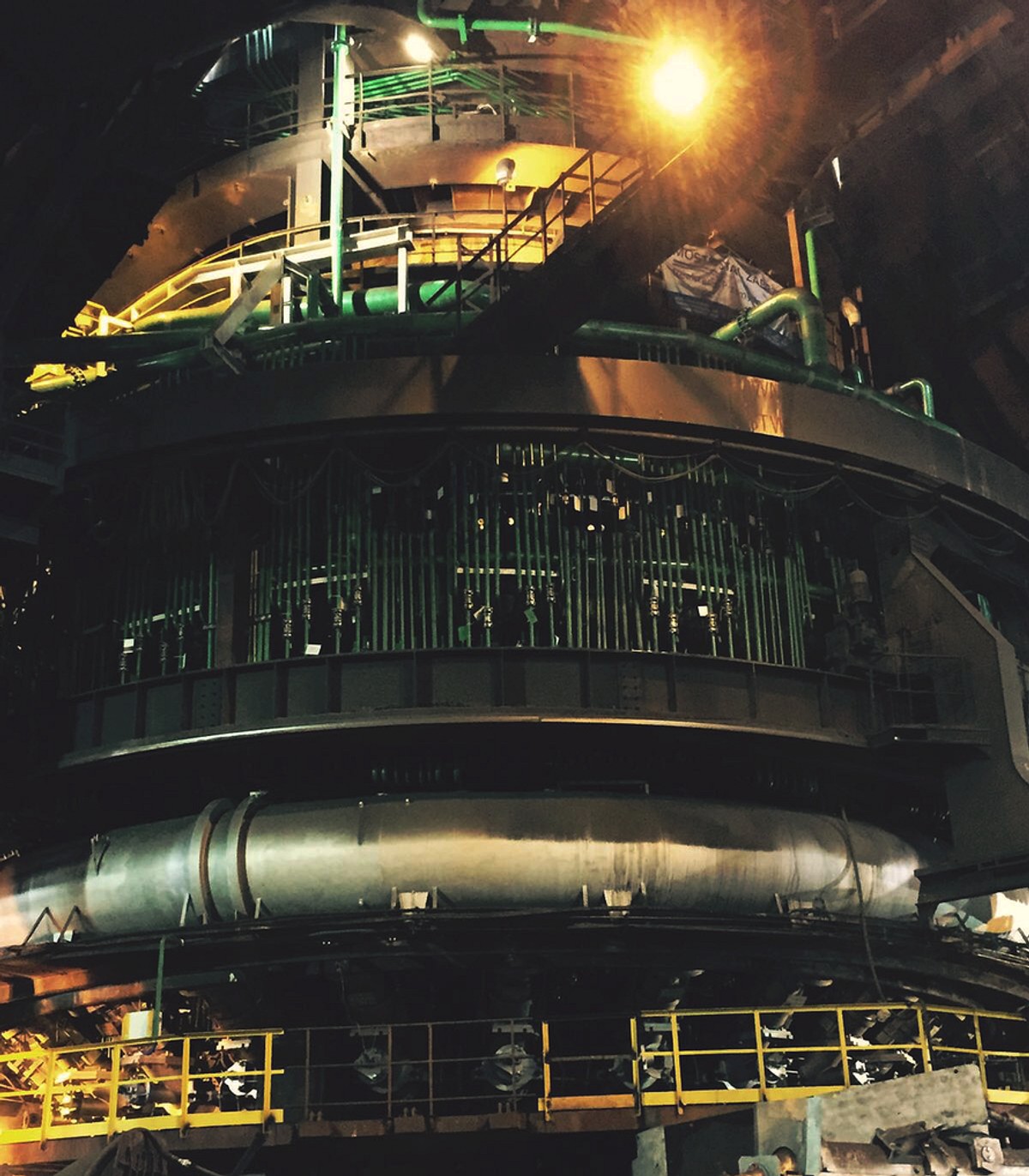 Wielki piec w krakowskiej hucie ArcelorMittal Poland