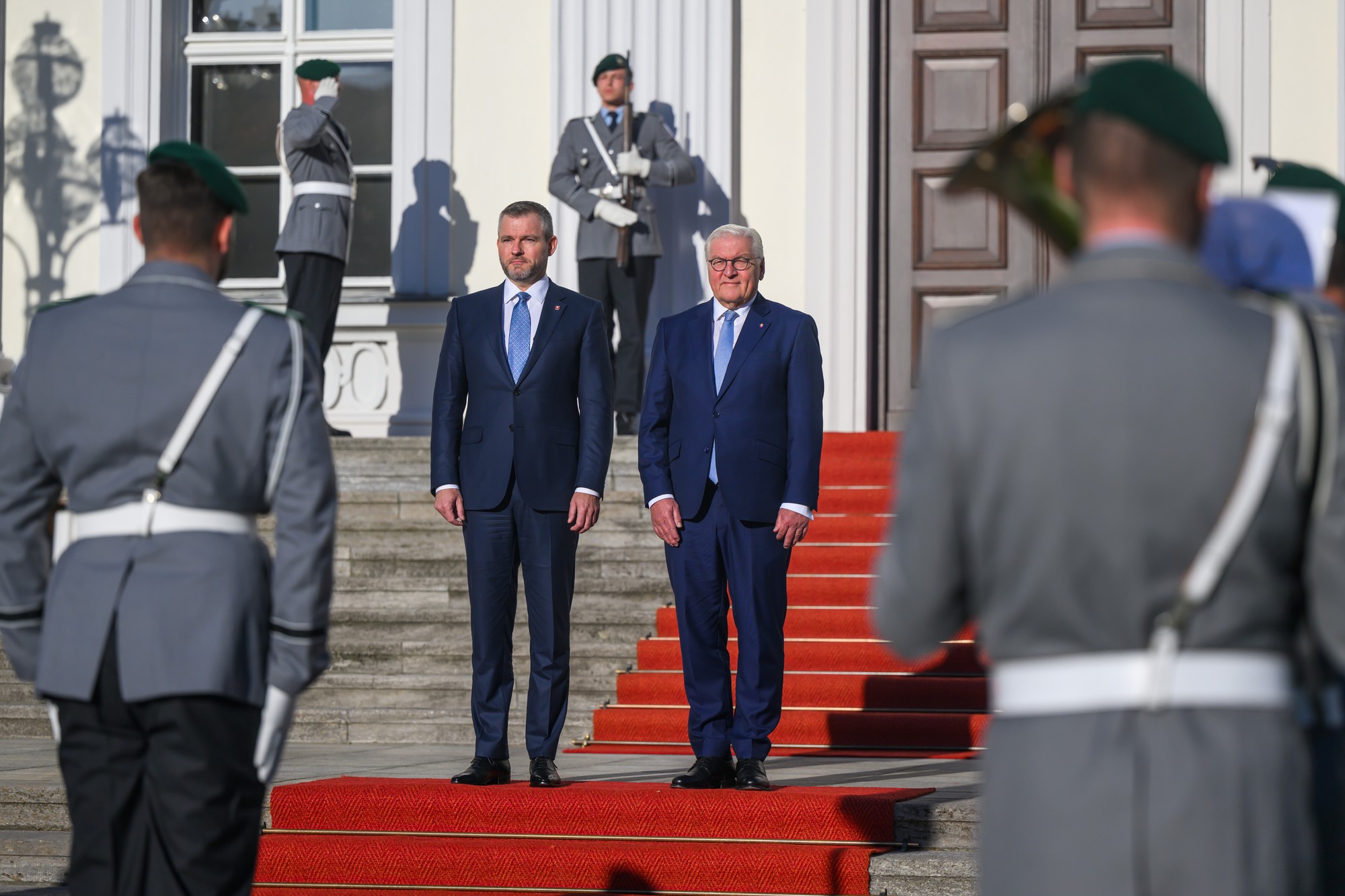 Prezident SR Peter Pellegrini a nemecký prezident Frank-Walter Steinmeier v Berlíne.