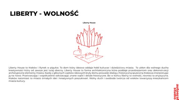 Nawiązujący do krakowskich kamienic i Rynku Głównego dom 'Liberty House'