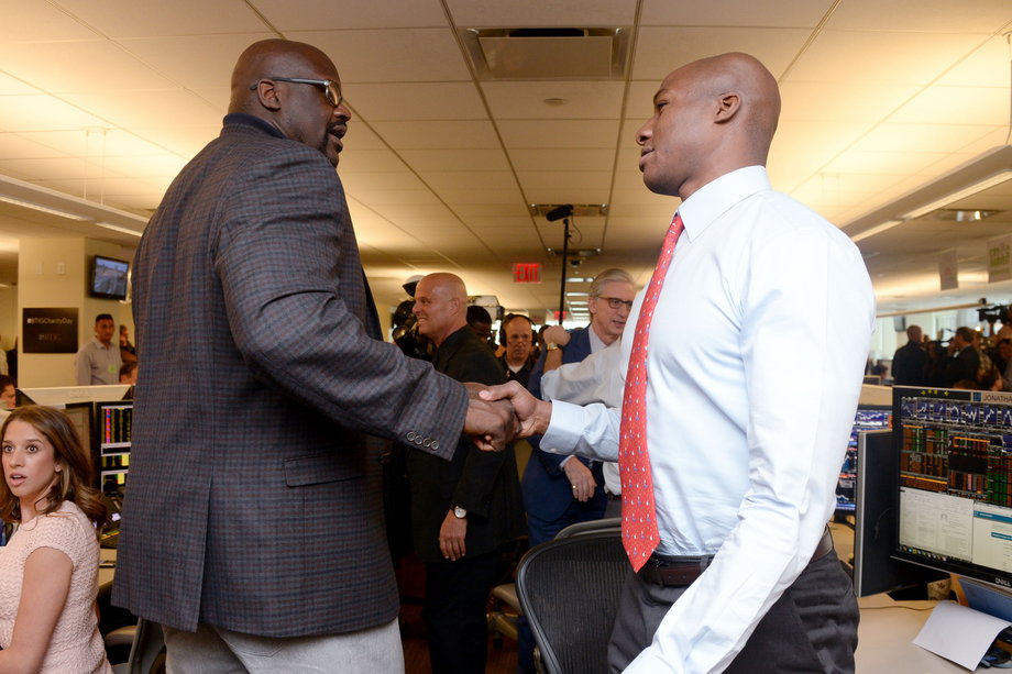Shaq chatted with a BTIG trader.