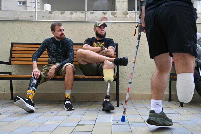 Pacjenci Narodowego Centrum Rehabilitacji "Niezniszczalni" we Lwowie