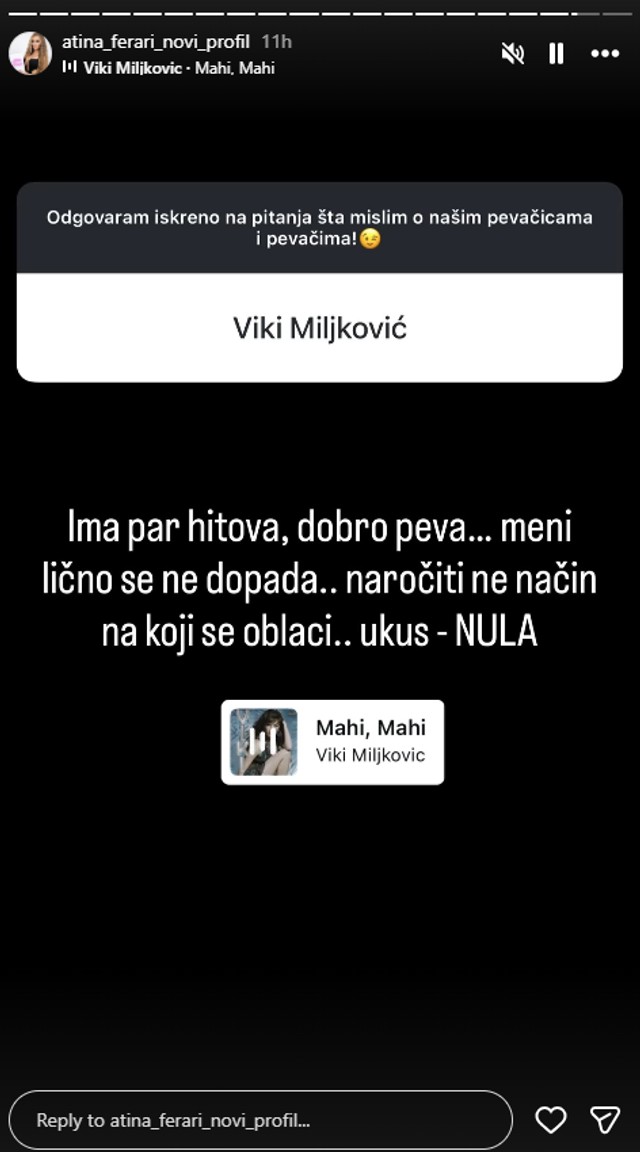 Atina Ferari ocrnila Viki Miljković