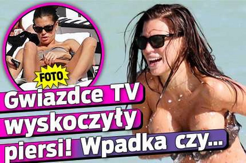 Gwiazdce TV wyskoczyły piersi! Wpadka czy...