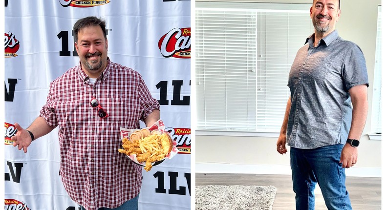 Anthony Quintano before and after his weight loss.Courtesy of Anthony Quintano