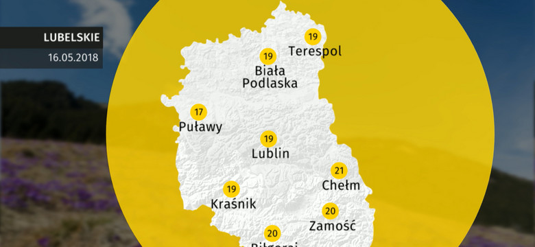 Prognoza pogody dla woj. lubelskiego - 16.05